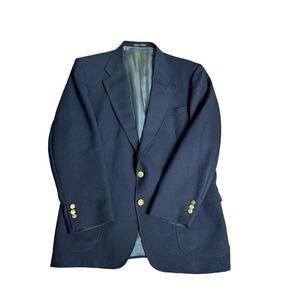 Vintage Stafford Men's Blue‎ Wool Blazer Sport Coat Jacket 42R USA